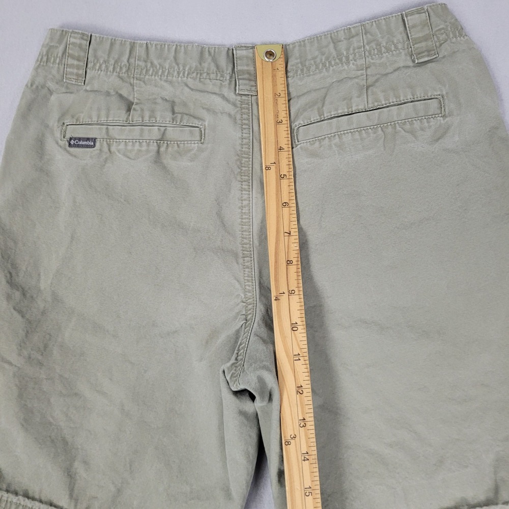 Columbia Men Sage Tan Green Cotton Outdoor Utility Shorts AL4509 Size 8 29W - Picture 5 of 9